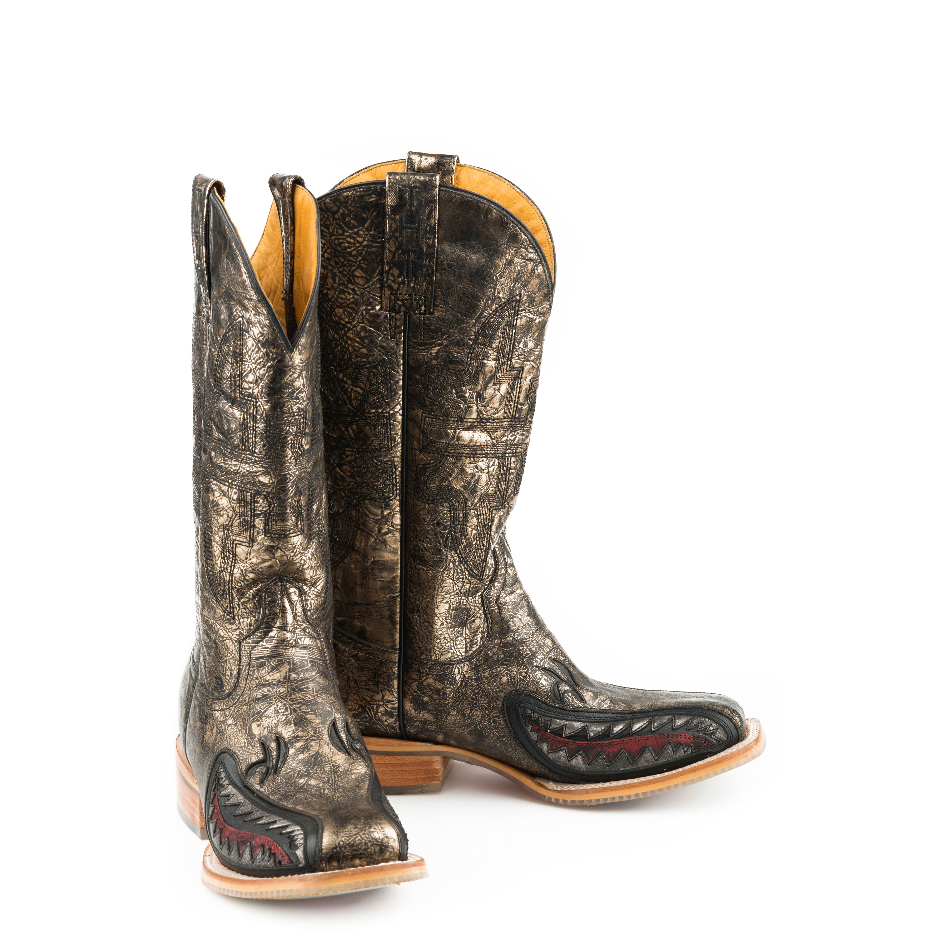 Pungo Ridge - Tin Haul Ladies Jawsome Boots w/Shark Sole, Gal’s Tin
