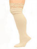 Blazin' Roxx Knee High Lace Trim Socks - Ivory