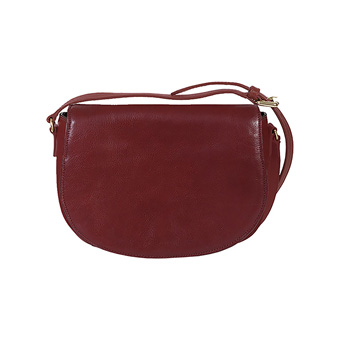 Scully Leather Small Full Flap Handbag - Red