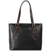 Scully Cincinatti Glazed Leather Handbag w/Croco Accents - Black