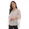 Scully Honey Creek Raglan Floral Crochet Blouse