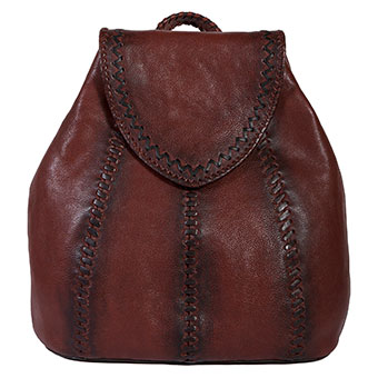 Scully Ladies Leather Backpack w/Whipstitching