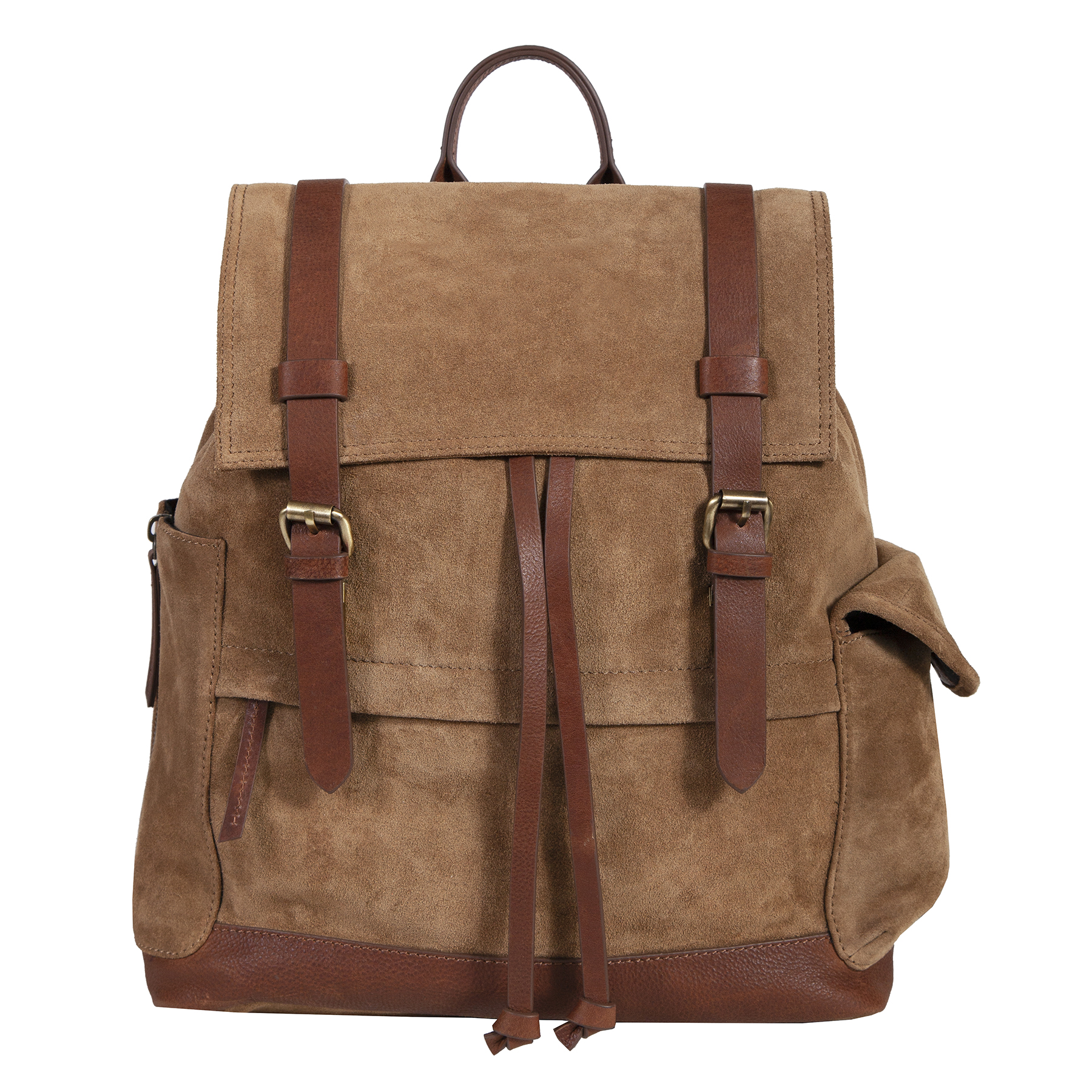 leather trim backpack