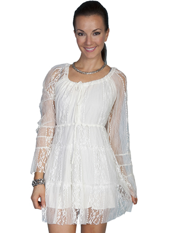 Scully Honey Creek Ladies Lace Dress - Ivory