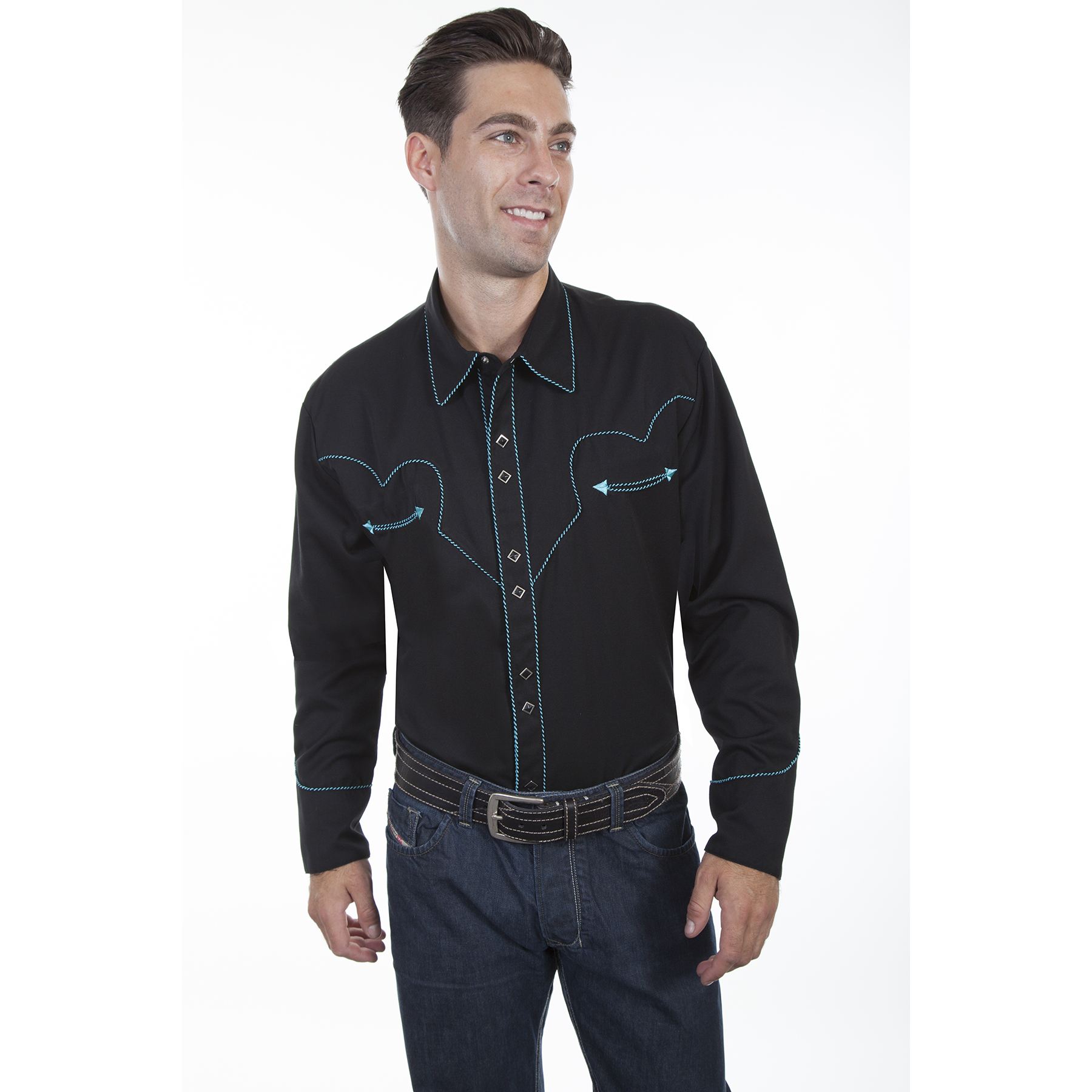 P-726 Scully Men's Long Sleeve Western Shirt 