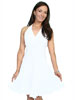 Cantina Collection Ladies Halter Sundress w/Ric-Rac - White