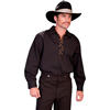 Scully Men's RangeWear Lace Up Front Pullover Shirt - Black