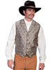 Scully Men's Rangewear Paisley Vest - Taupe