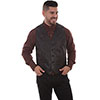 Scully Men's Italian Lamb Western Vest - Black