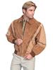 Scully Men's Boar Suede Rodeo Jacket - Cafe Brown/Camel
