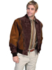 Scully Men's Boar Suede Rodeo Jacket - Cafe Brown/Chocolate
