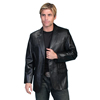 Scully Men's Italian Lamb Western Blazer - Black w/Ostrich Trim