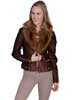Scully Ladies Faux Fur & Leather Jacket - Copper
