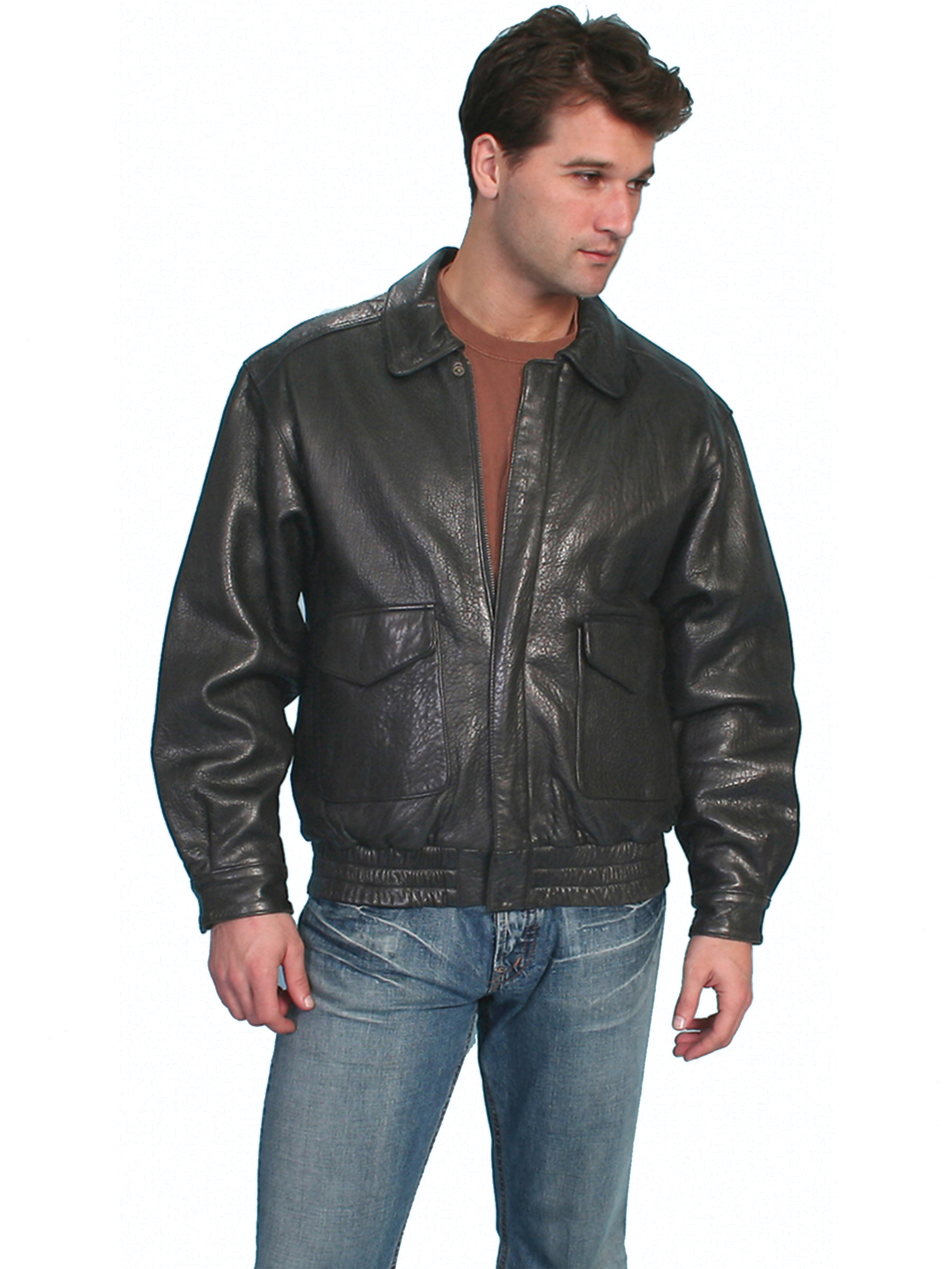 scully leather bomber jacket