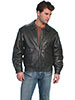 Scully Men's Rugged Lamb Leather Bomber Jacket - Black