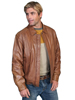 Scully Men's Premium Lamb Zip Front Jacket - Cognac