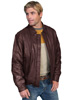 Scully Men's Premium Lamb Zip Front Jacket - Chocolate