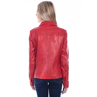 Scully Ladies Contemporary Lamb Jacket - Red #2