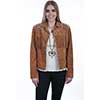 Scully Ladies Suede Hand Laced Jacket w/Beads & Fringe - Bourbon