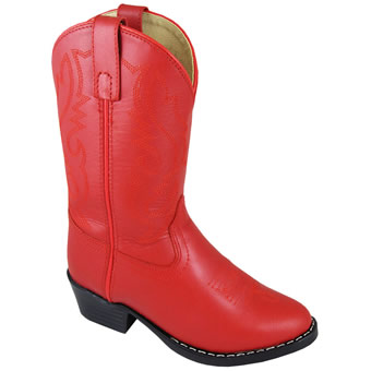 Smoky Mountain Youth's Denver Leather Western Boot - Red