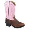 Smoky Mountain Youth's Denver Leather Western Boot - Brown/Pink
