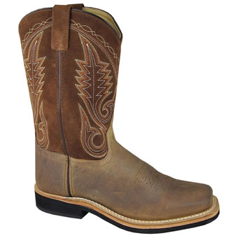 Smoky Mountain Men's Boonville Leather Western Boots - Brown Distress